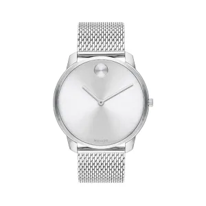 Movado Bold Men's Watch Silver Tone Case Quartz