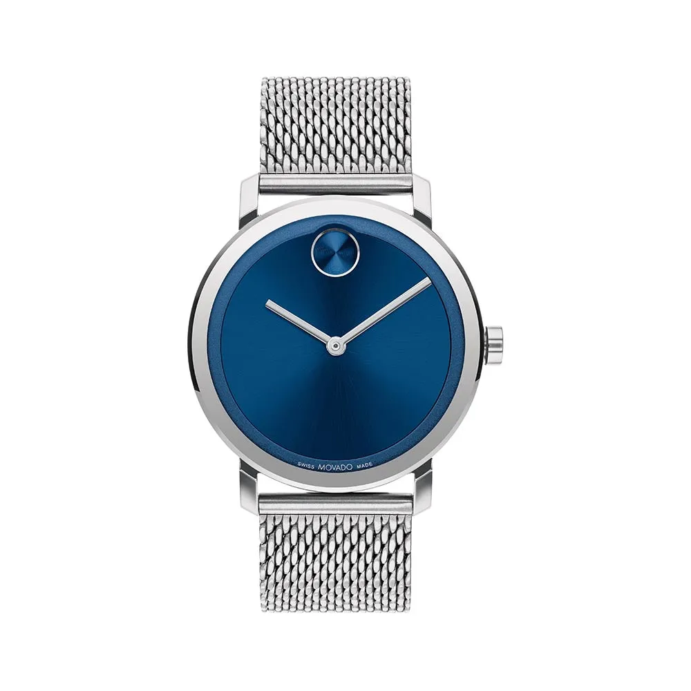 Movado Bold Men's Watch Silver Tone Case Quartz
