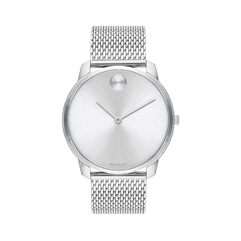 Movado Bold Men's Watch Silver Tone Case Quartz