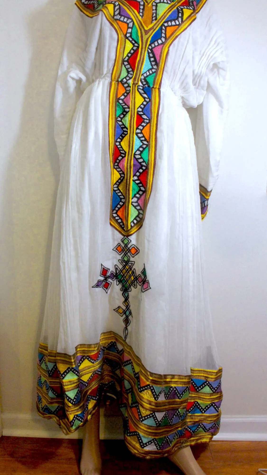 Multi-Colored Ethiopian Dress, Family Matching Set Zuria Habesha Kemis Perfect for Habesha Wedding and special Events