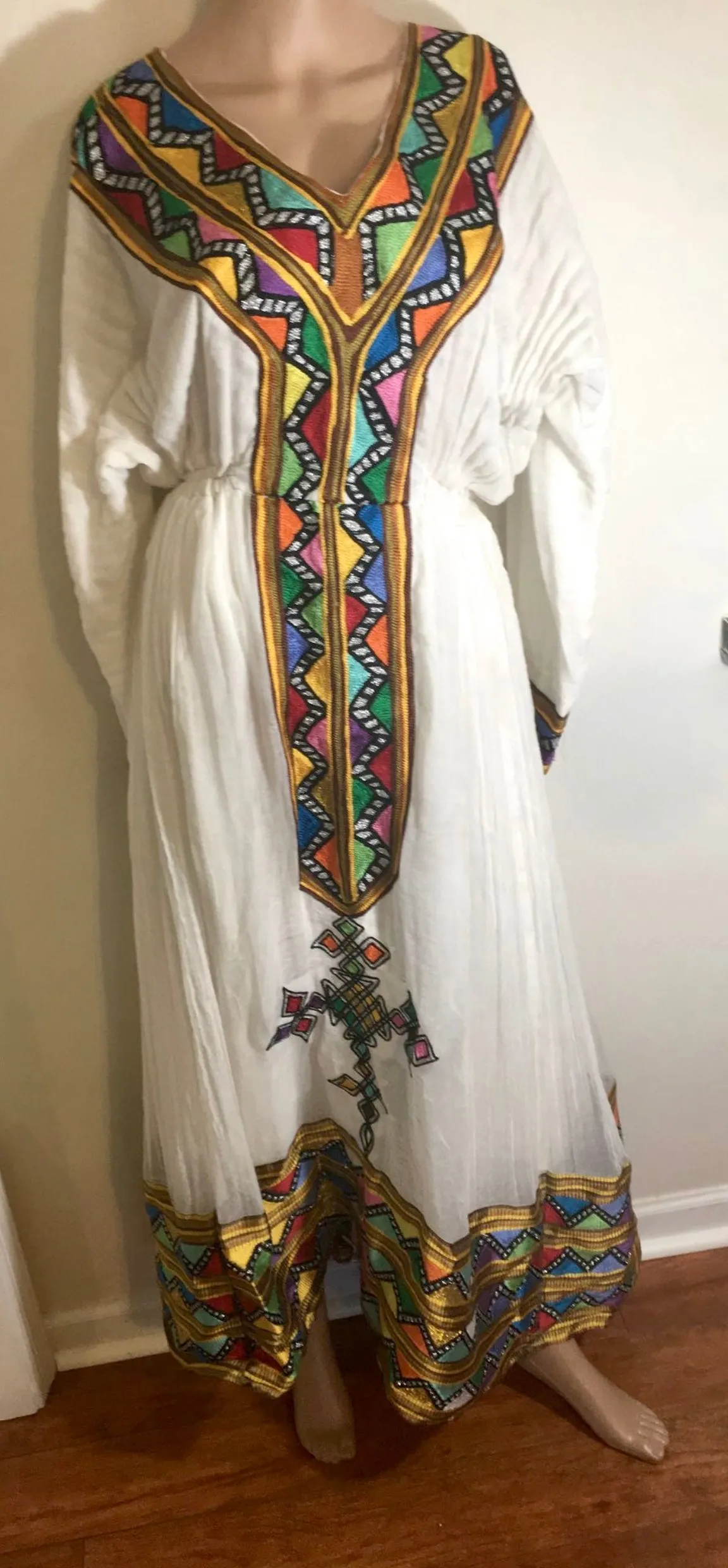 Multi-Colored Ethiopian Dress, Family Matching Set Zuria Habesha Kemis Perfect for Habesha Wedding and special Events