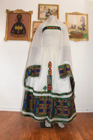 Multi-Colored Habesha Kemis