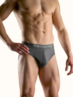 NEW PRODIGE Men's Combed Cotton Classic Briefs (6 Pack), Grey, Sz M, Retails $61