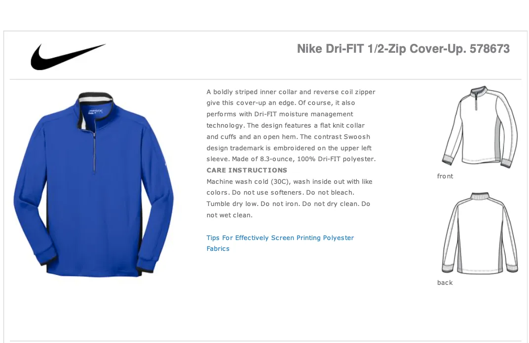Nike Dri-FIT 1/2-Zip Cover-Up