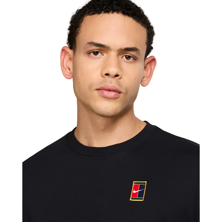 NikeCourt Men's Max90 Short-Sleeve Black Tennis Top