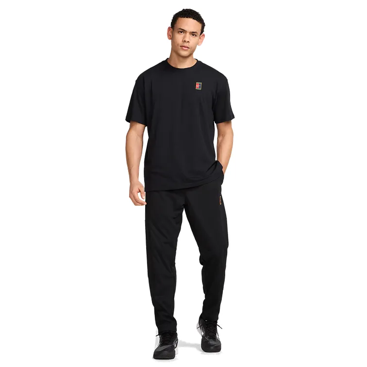 NikeCourt Men's Max90 Short-Sleeve Black Tennis Top