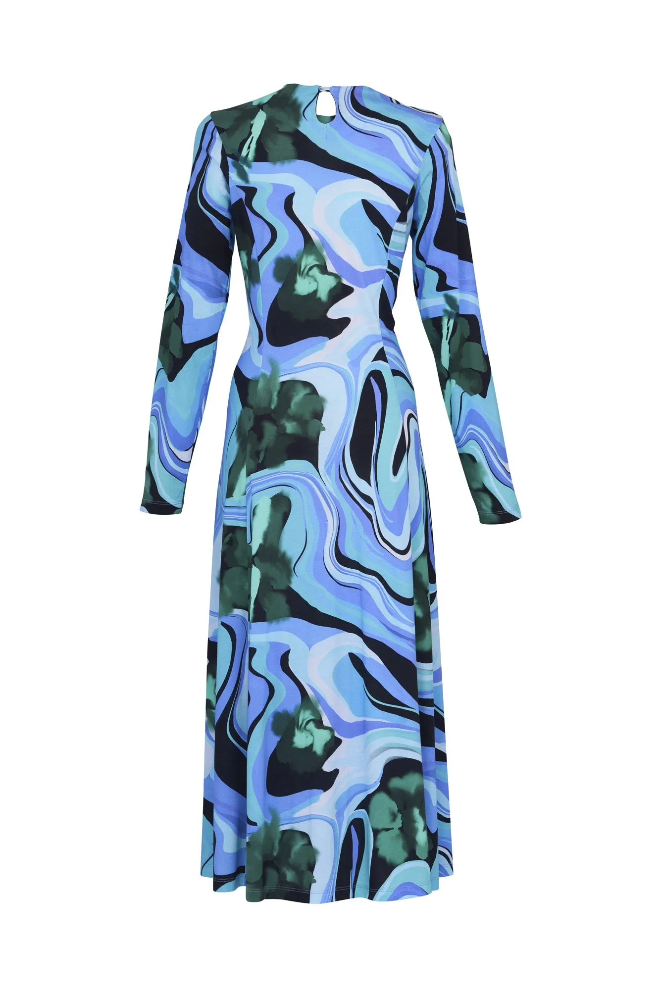 Nono Dress in Marmol Verde Print