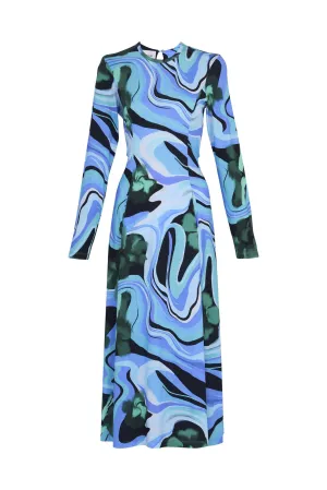 Nono Dress in Marmol Verde Print