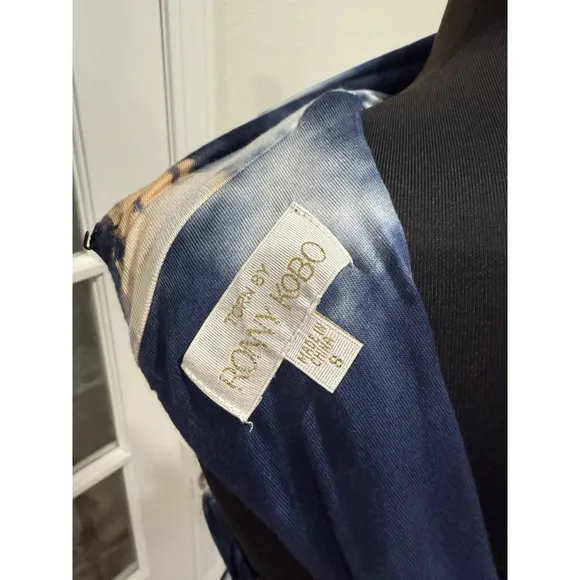 NWT Ronny Kobo Kit Dress Indigo Combo Size S