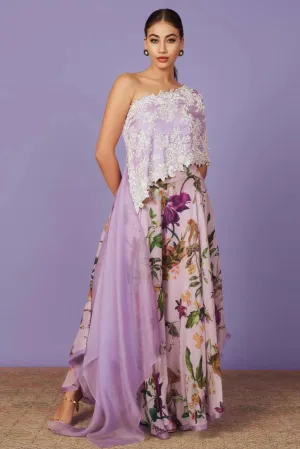 ONE SHOULDER CAPE SET