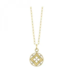 Open Flower Diamond Necklace