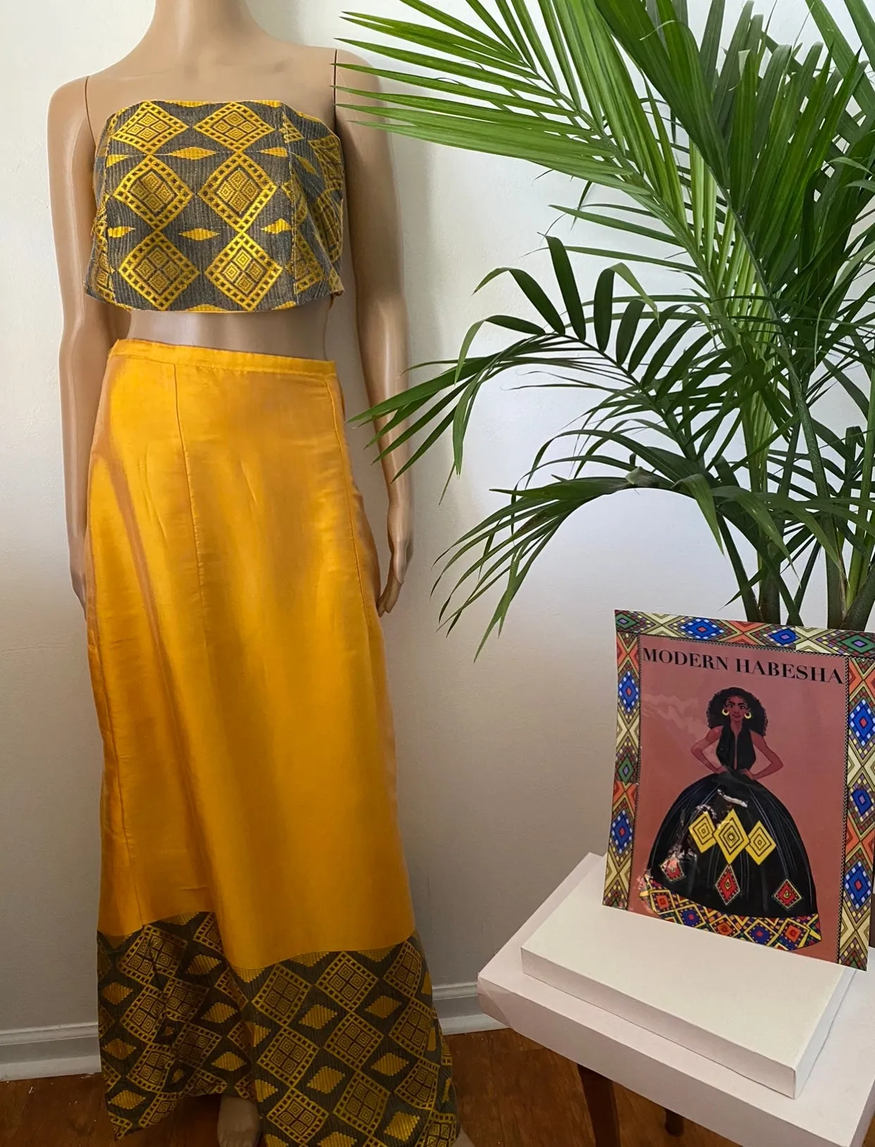 Orange Habesha Kemis