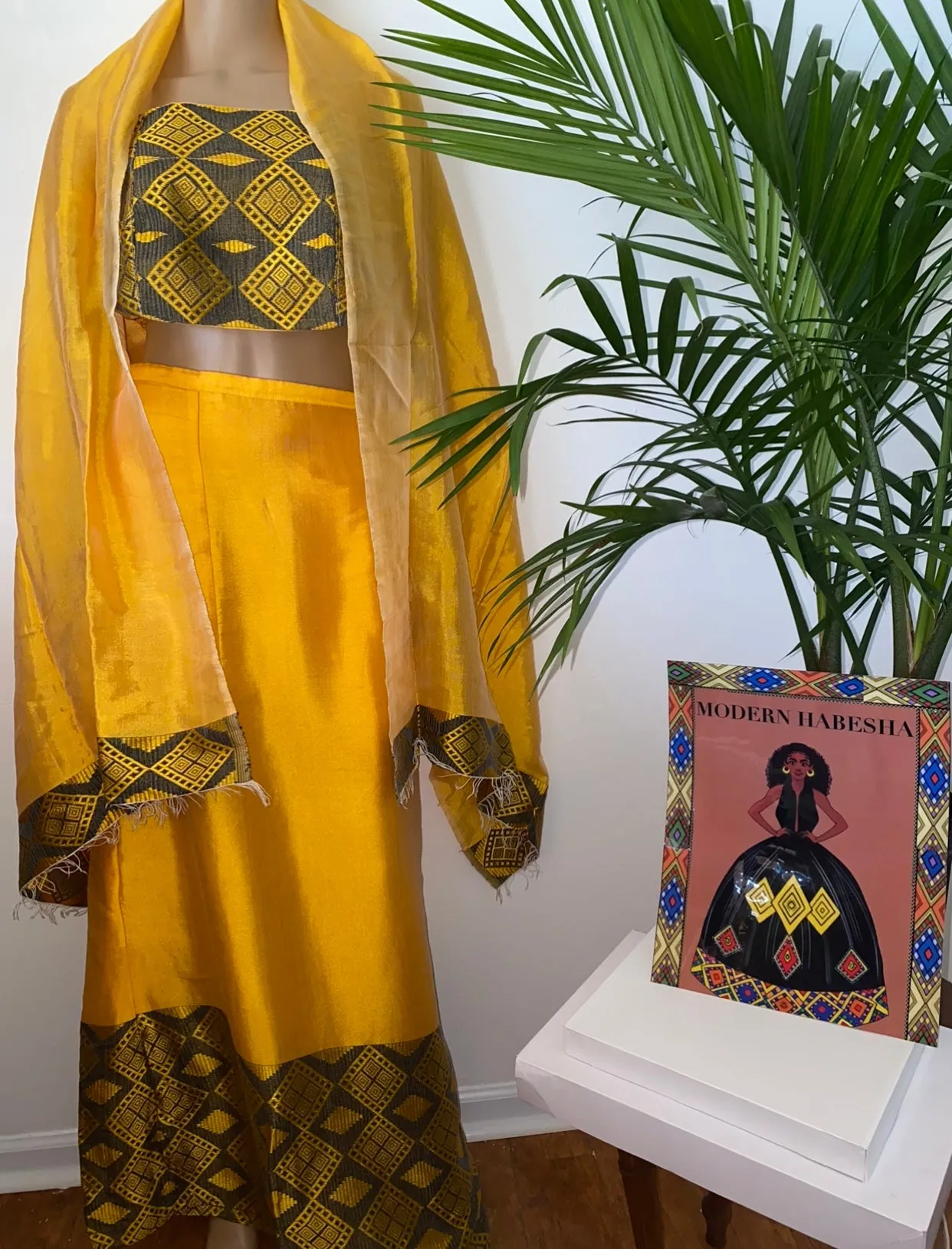 Orange Habesha Kemis