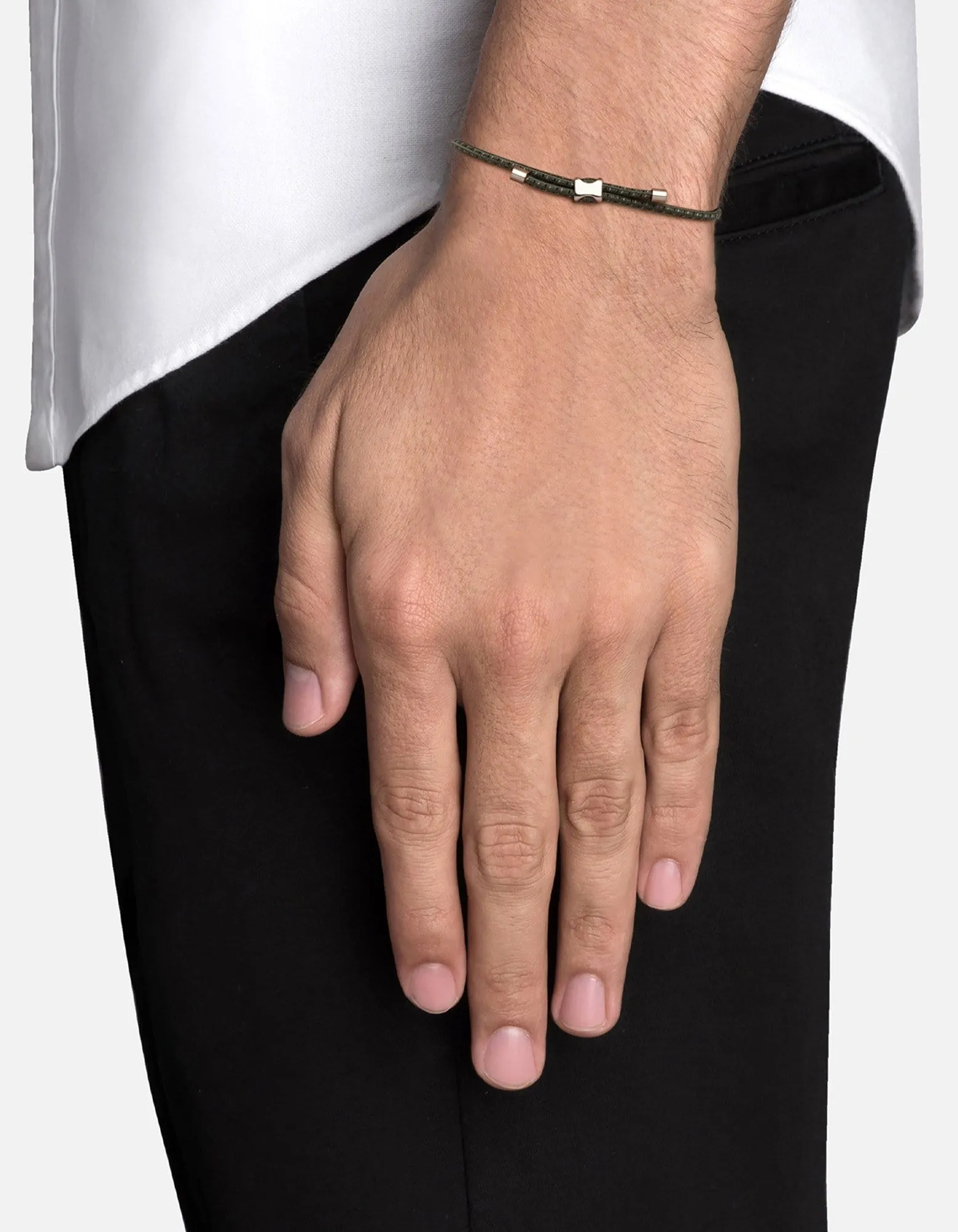 Orson Pull Bungee Rope Bracelet, Sterling Silver