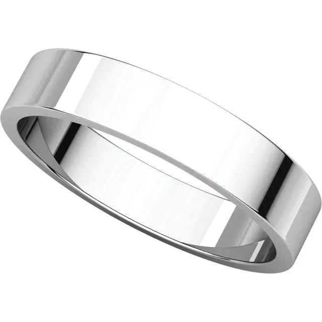 Palladium 4mm Flat Band, Size 12