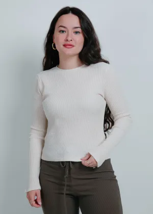 Paxton Waffle Knit Top - Cream