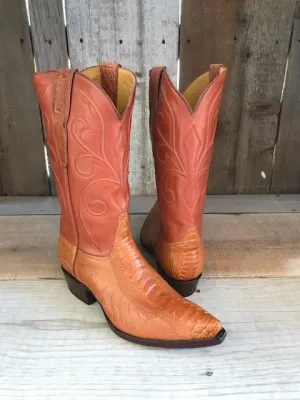 Peanut & Cognac Ostrich  Foot Tres Outlaws Men's Classic Boot 4090@