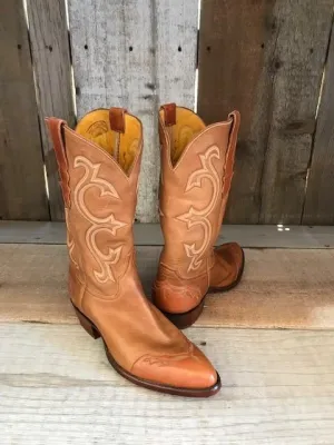 Peanut  Kangaroo & Calf w/Inlay Tres Outlaws Men's Classic Boot 3379@