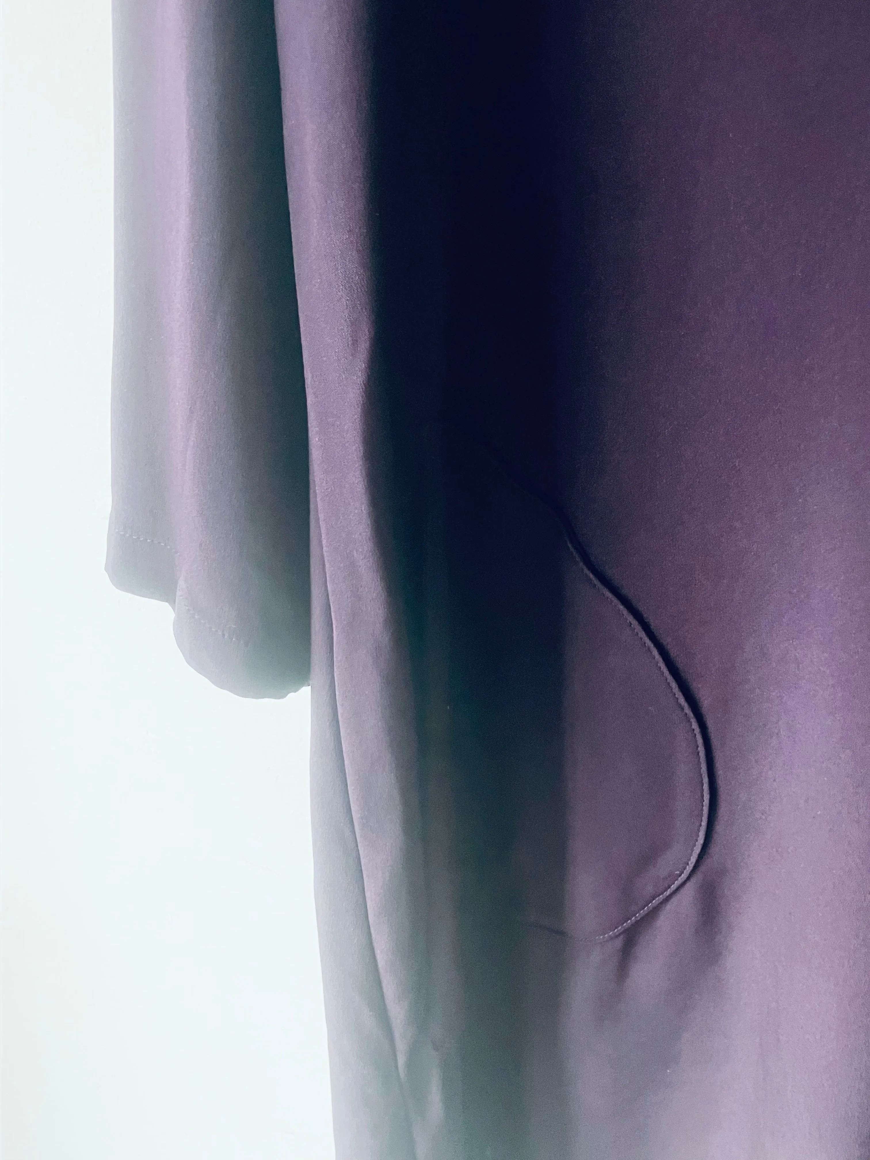 Peter Cohen Deep Plum Silk Midi Dress