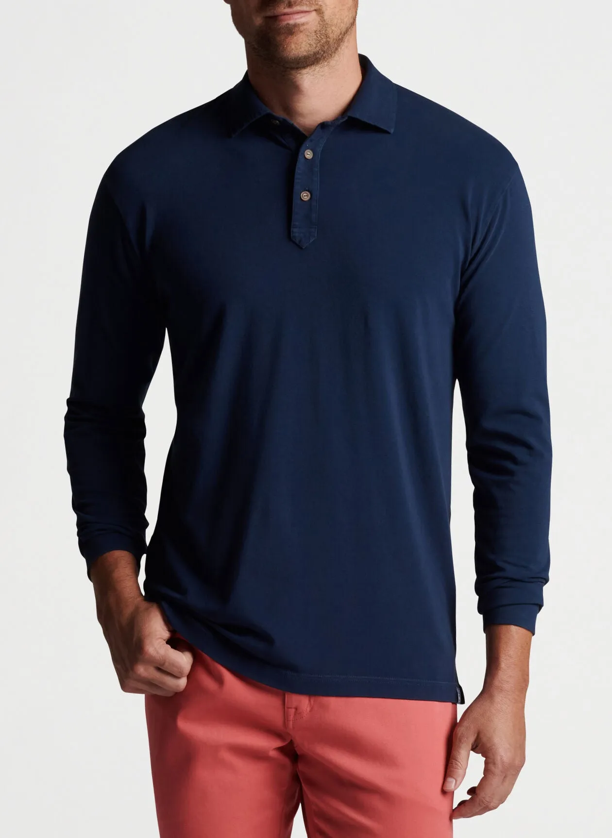 Peter Millar - Lava Wash Jersey Long Sleeve Polo
