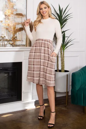 Plaid Print Pocket Dress