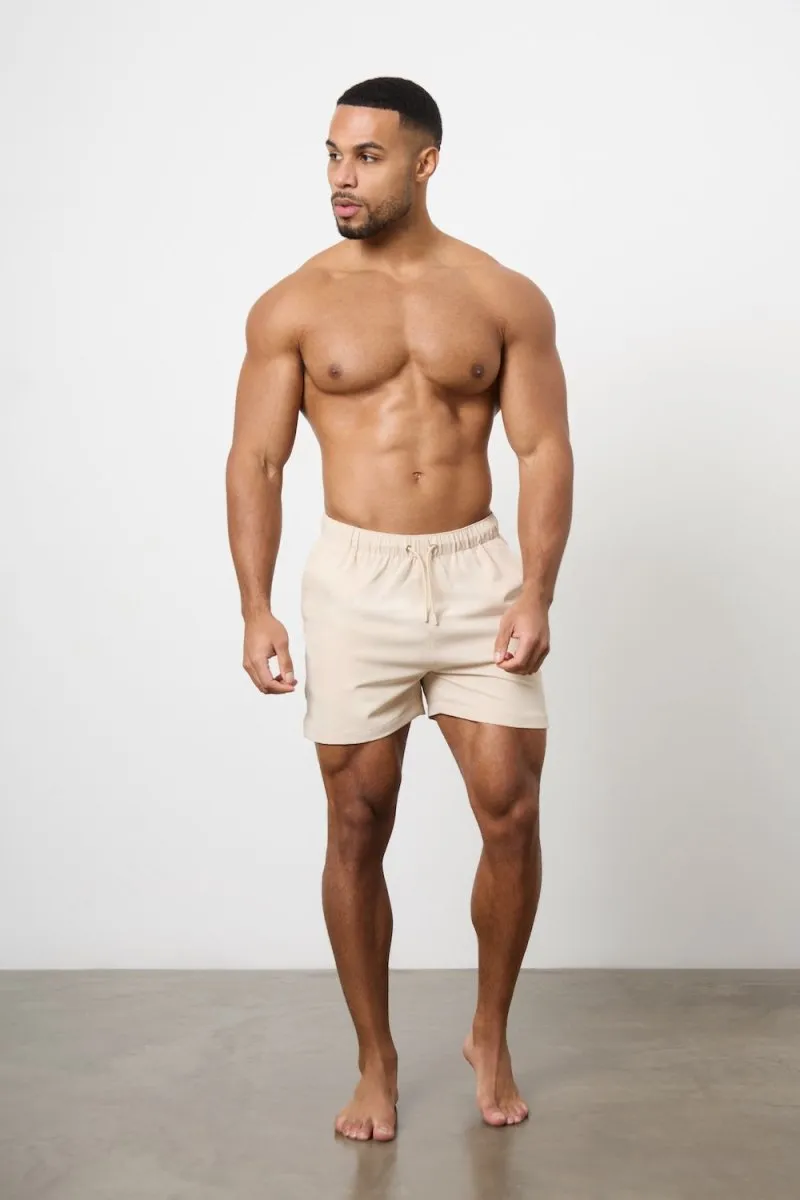 Plain Swim Short in Stone