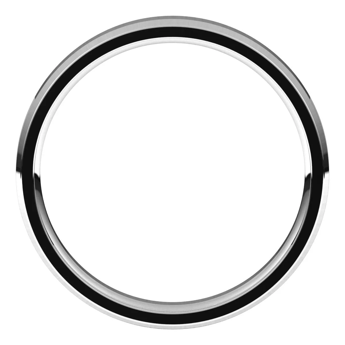 Platinum 3 mm Beveled Edge Comfort Fit Light Band