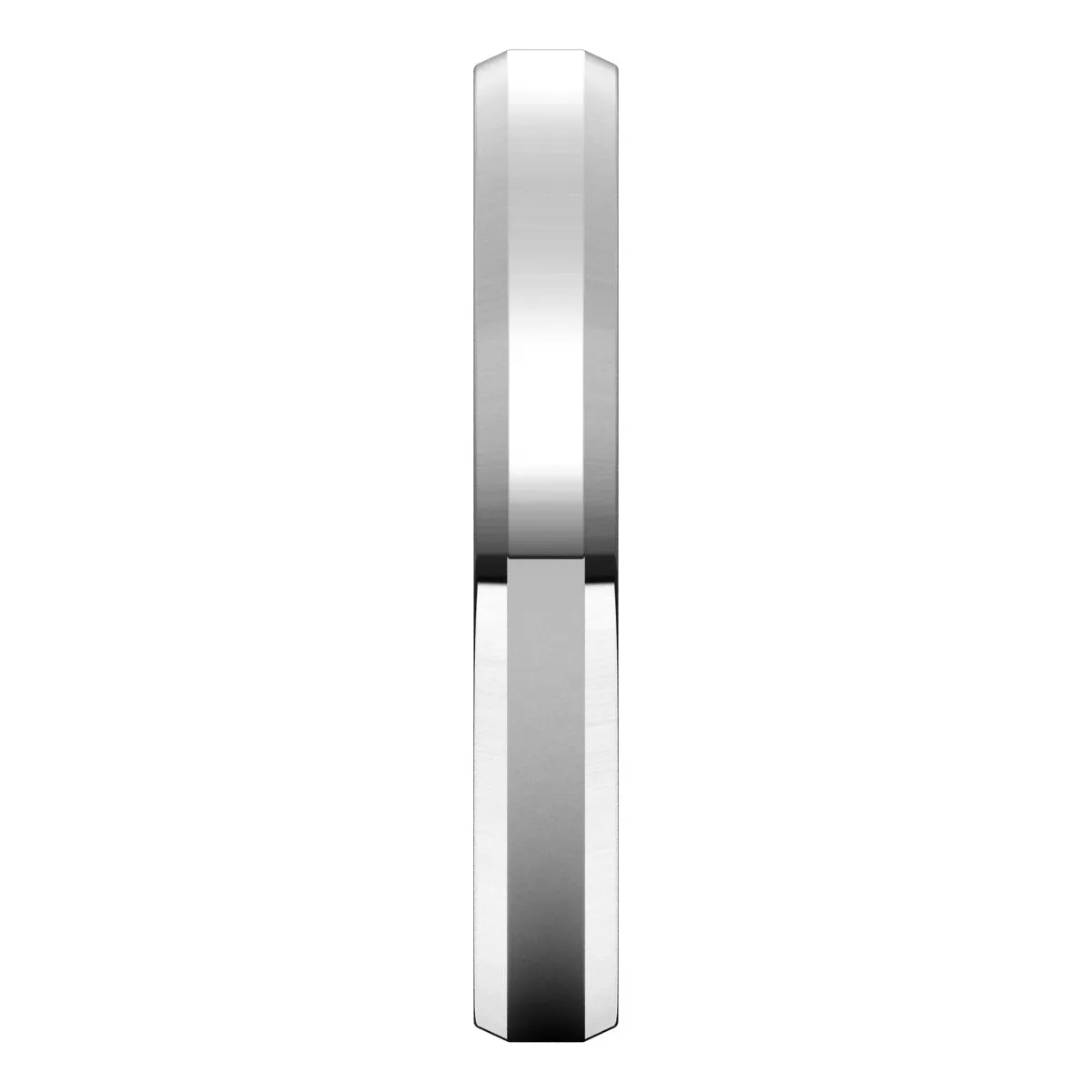 Platinum 3 mm Beveled Edge Comfort Fit Light Band