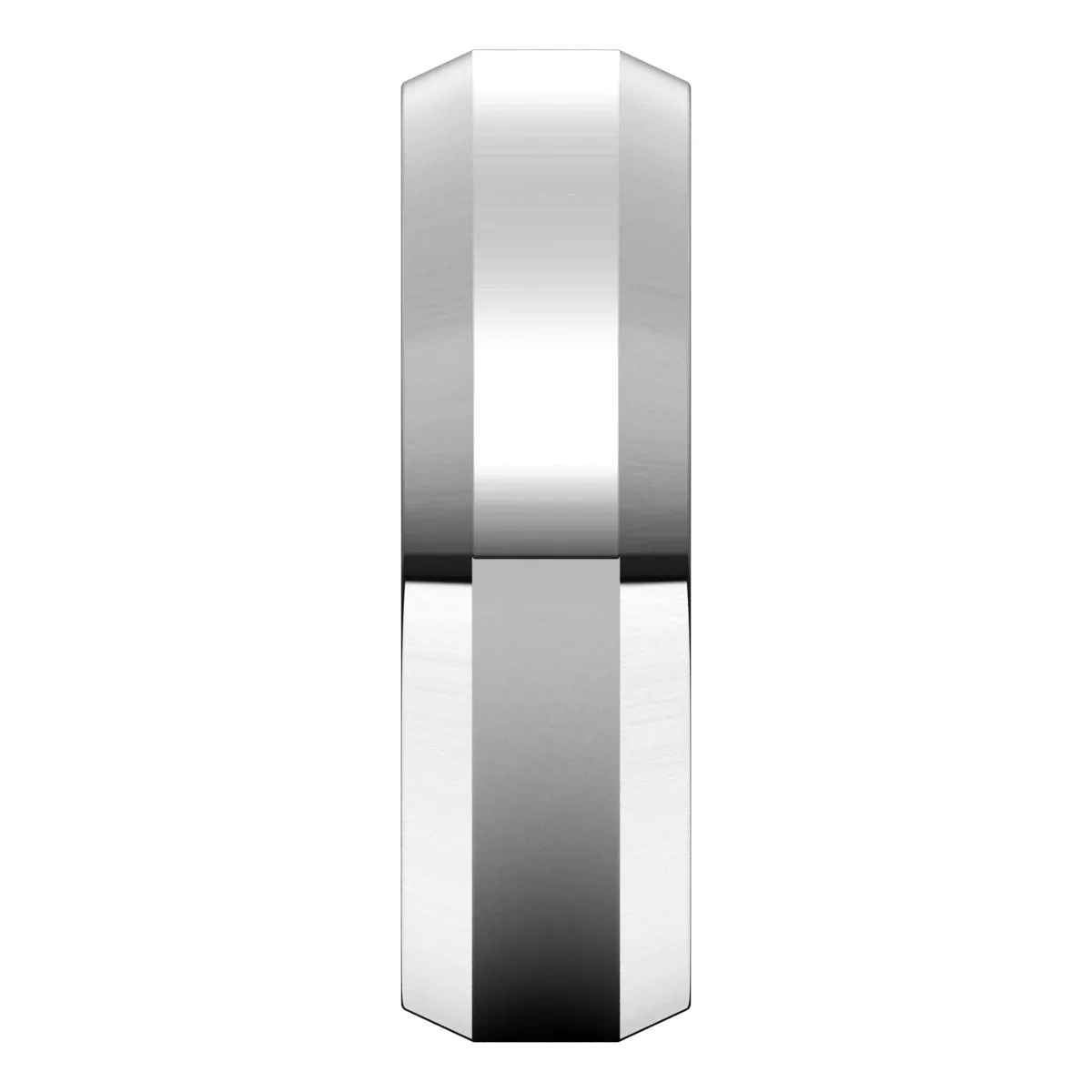 Platinum 6 mm Beveled Edge Comfort Fit Light Band