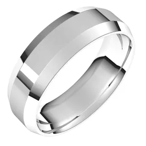 Platinum 6 mm Beveled Edge Comfort Fit Light Band