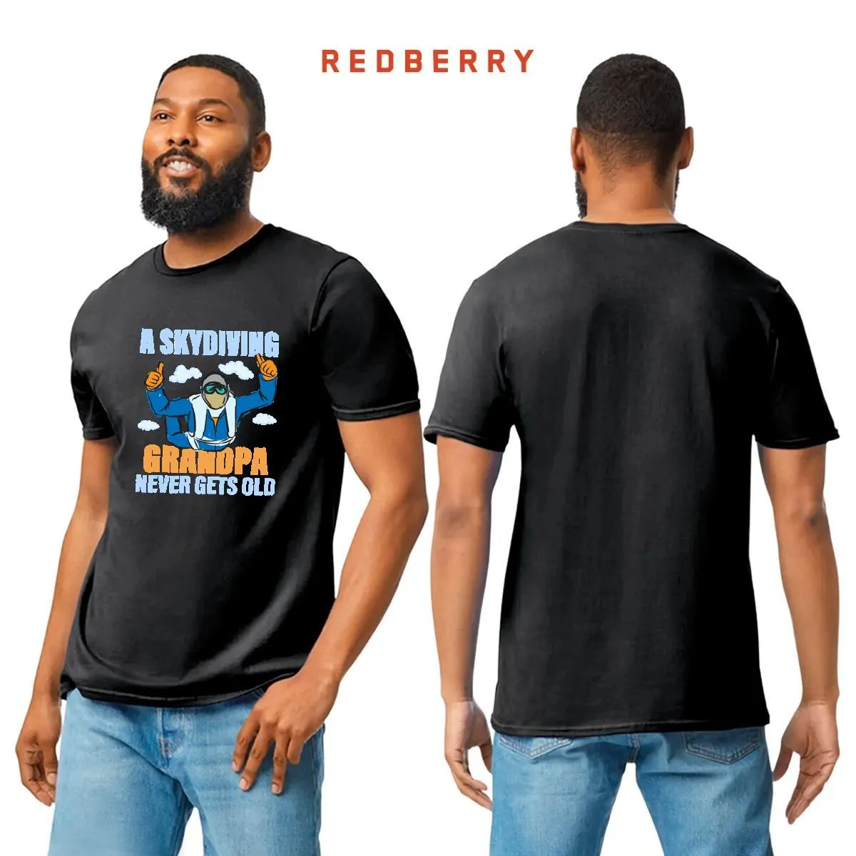 Playera Hombre Paracaidismo Deporte Vintage SK1001