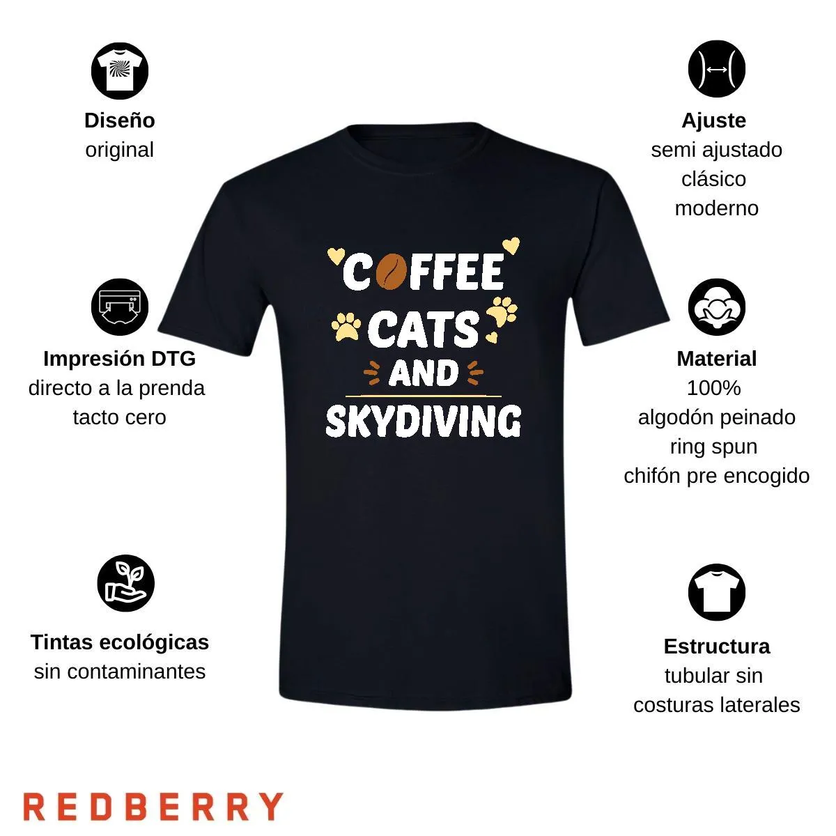 Playera Hombre Paracaidismo Deporte Vintage SK1004