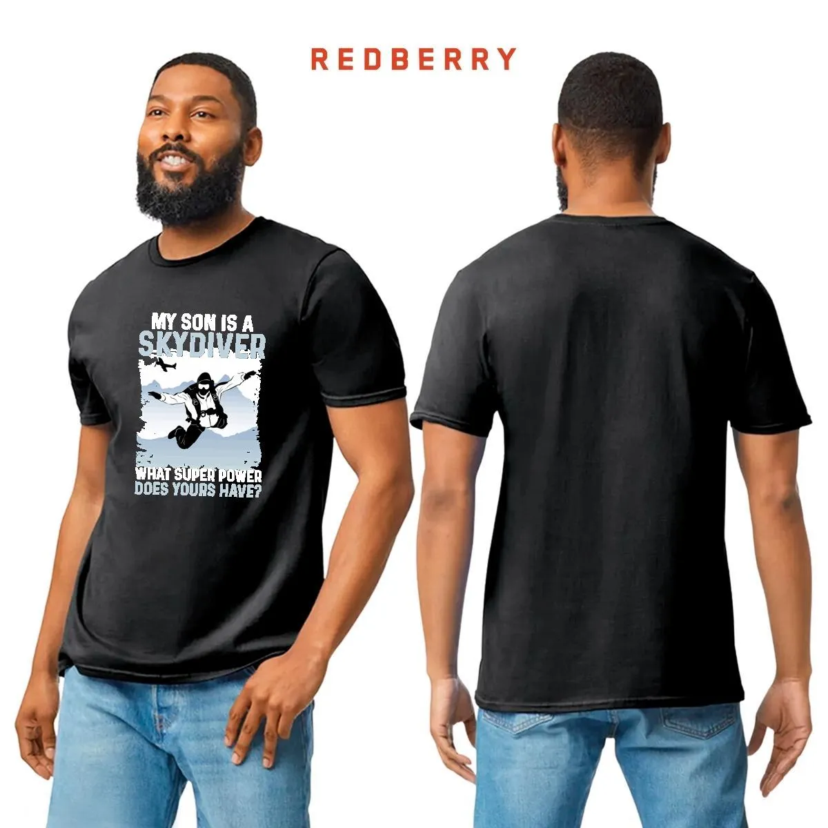 Playera Hombre Paracaidismo Deporte Vintage SK1024