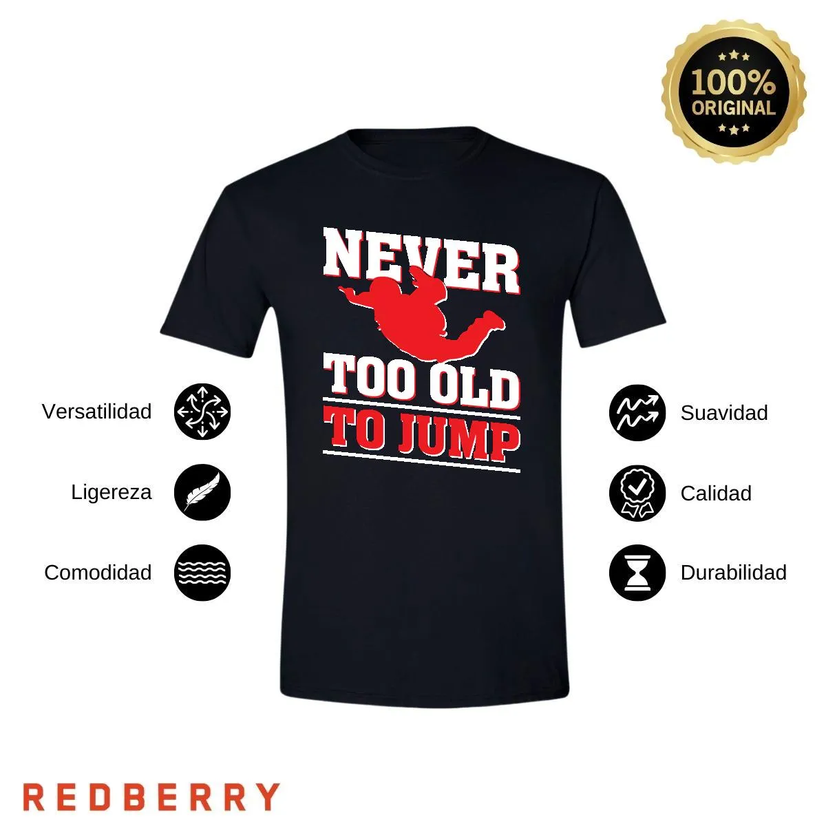 Playera Hombre Paracaidismo Deporte Vintage SK1025