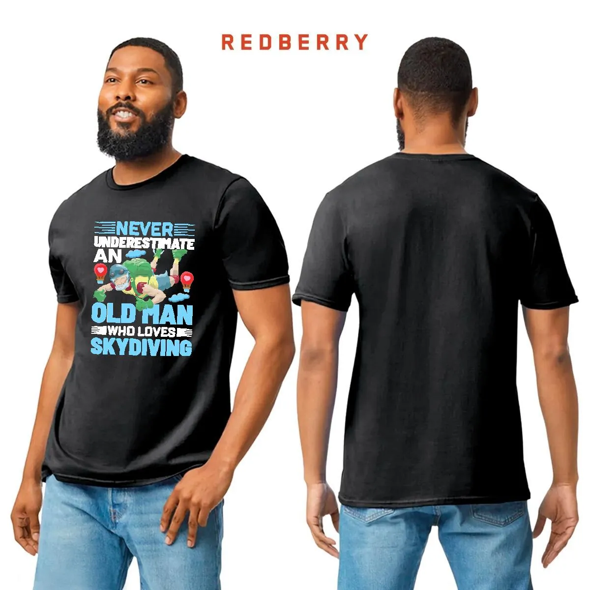 Playera Hombre Paracaidismo Deporte Vintage SK1026