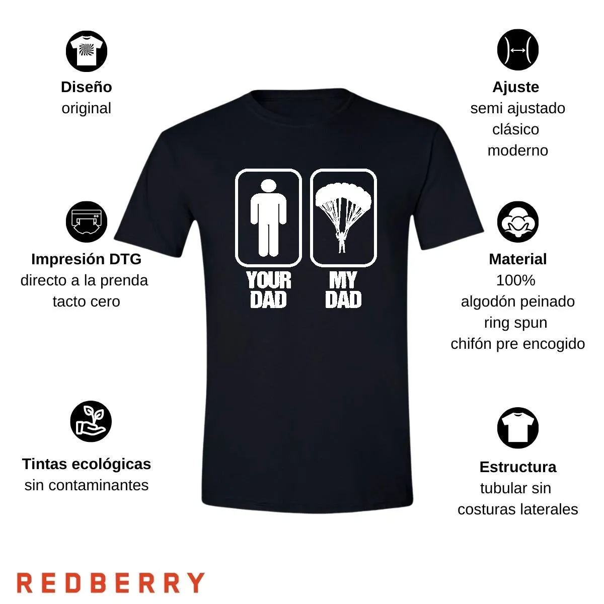 Playera Hombre Paracaidismo Deporte Vintage SK1048