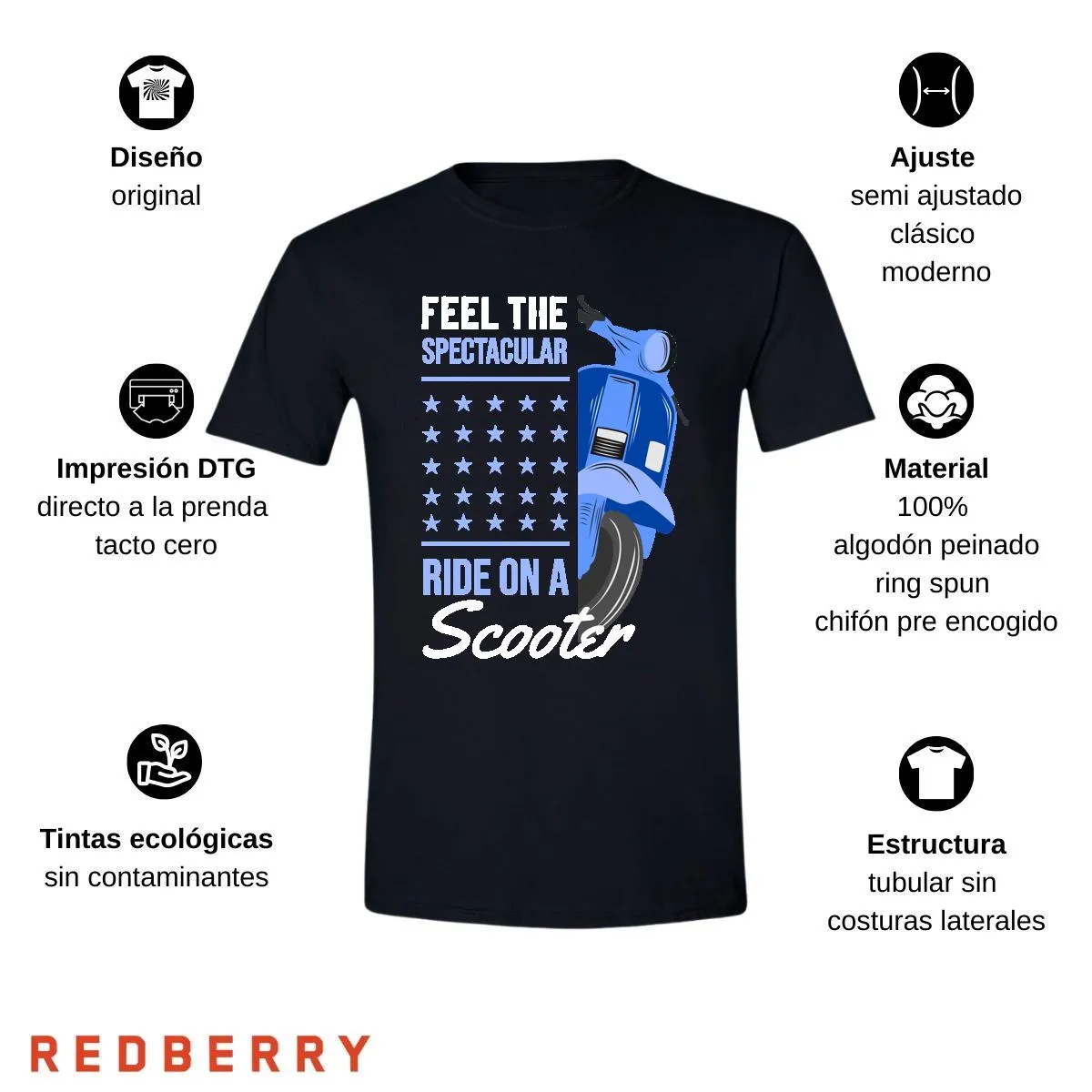 Playera Hombre Scooter Vespa Vintage SC1009