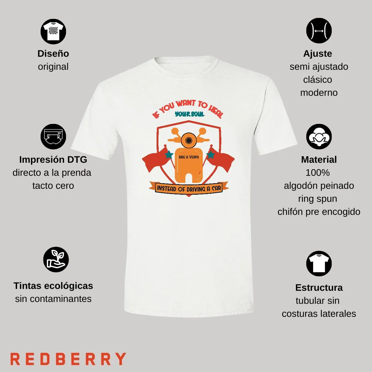 Playera Hombre Scooter Vespa Vintage SC1016