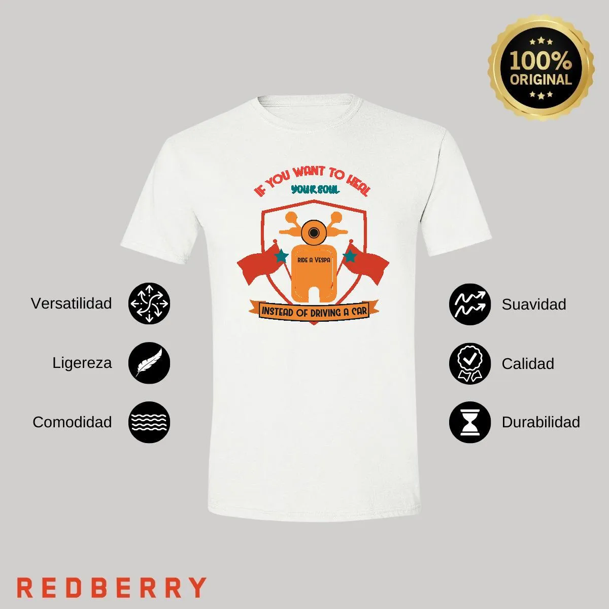 Playera Hombre Scooter Vespa Vintage SC1016