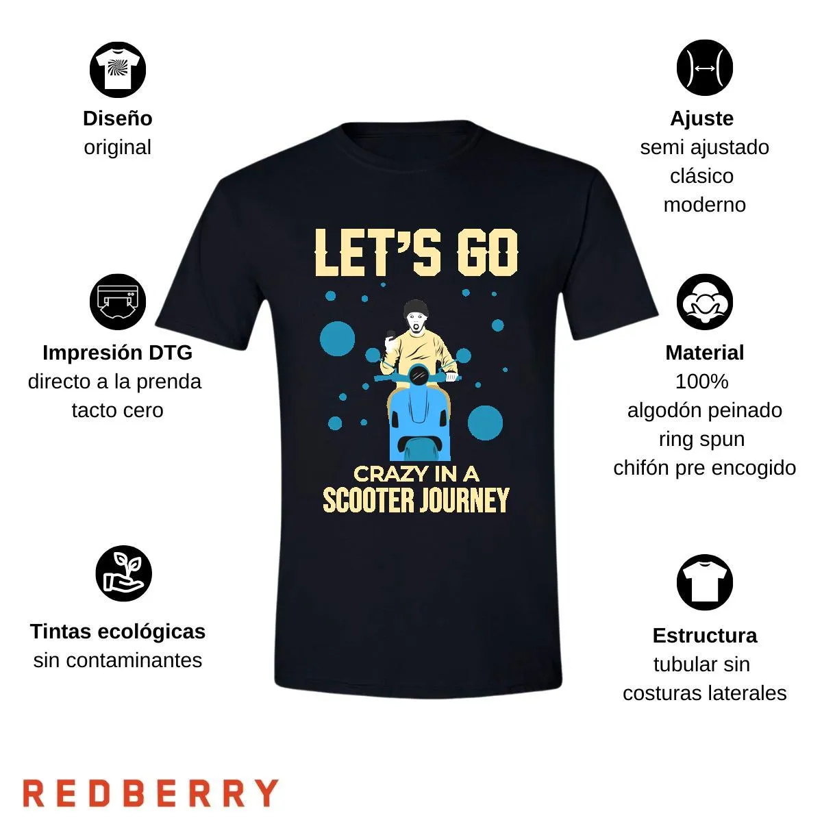Playera Hombre Scooter Vespa Vintage SC1020