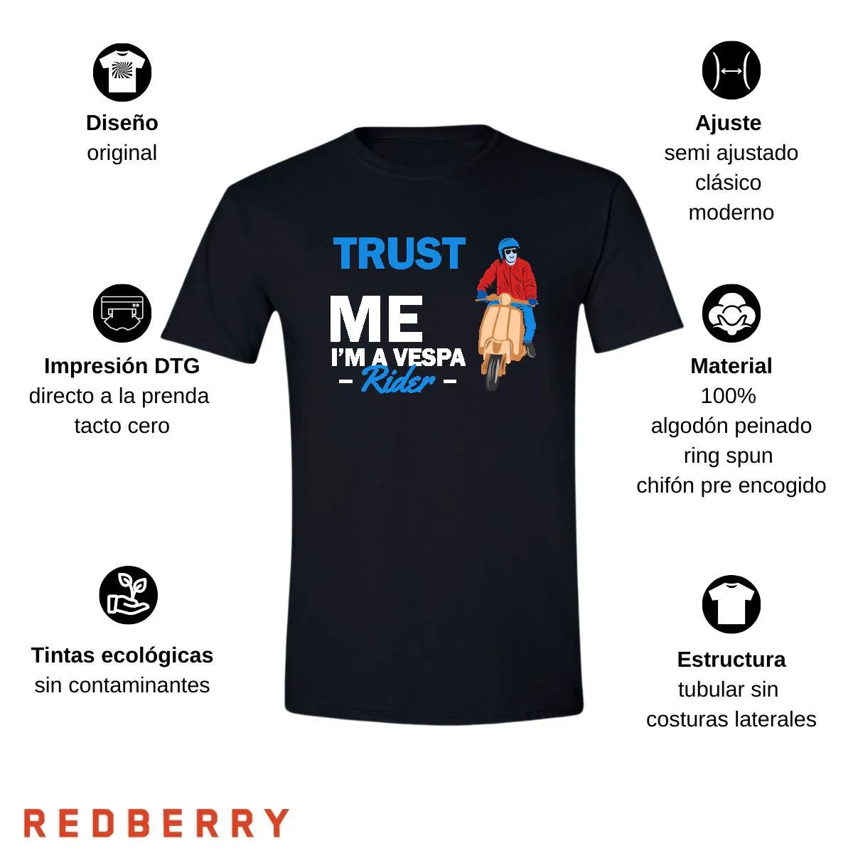 Playera Hombre Scooter Vespa Vintage SC1045