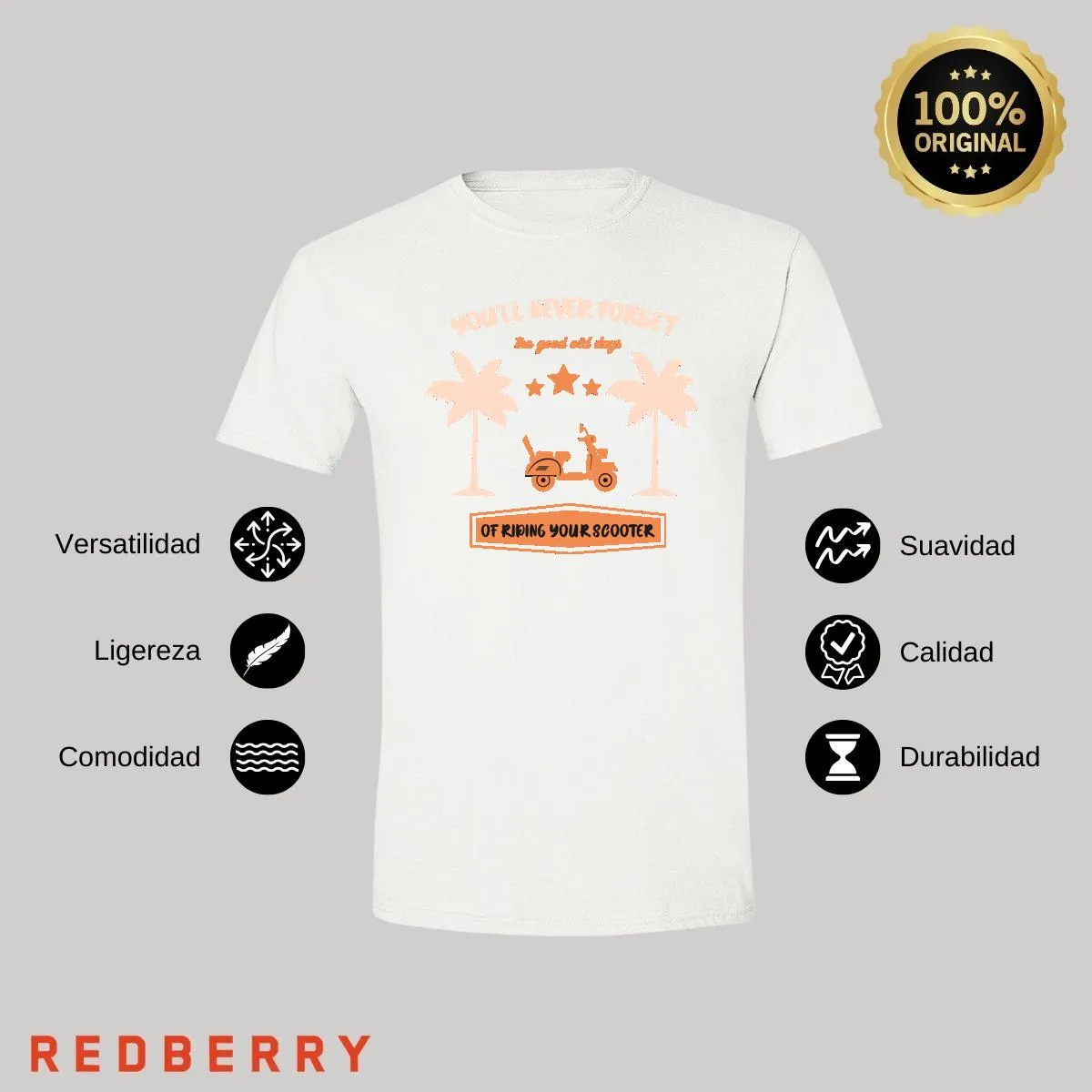 Playera Hombre Scooter Vespa Vintage SC1050