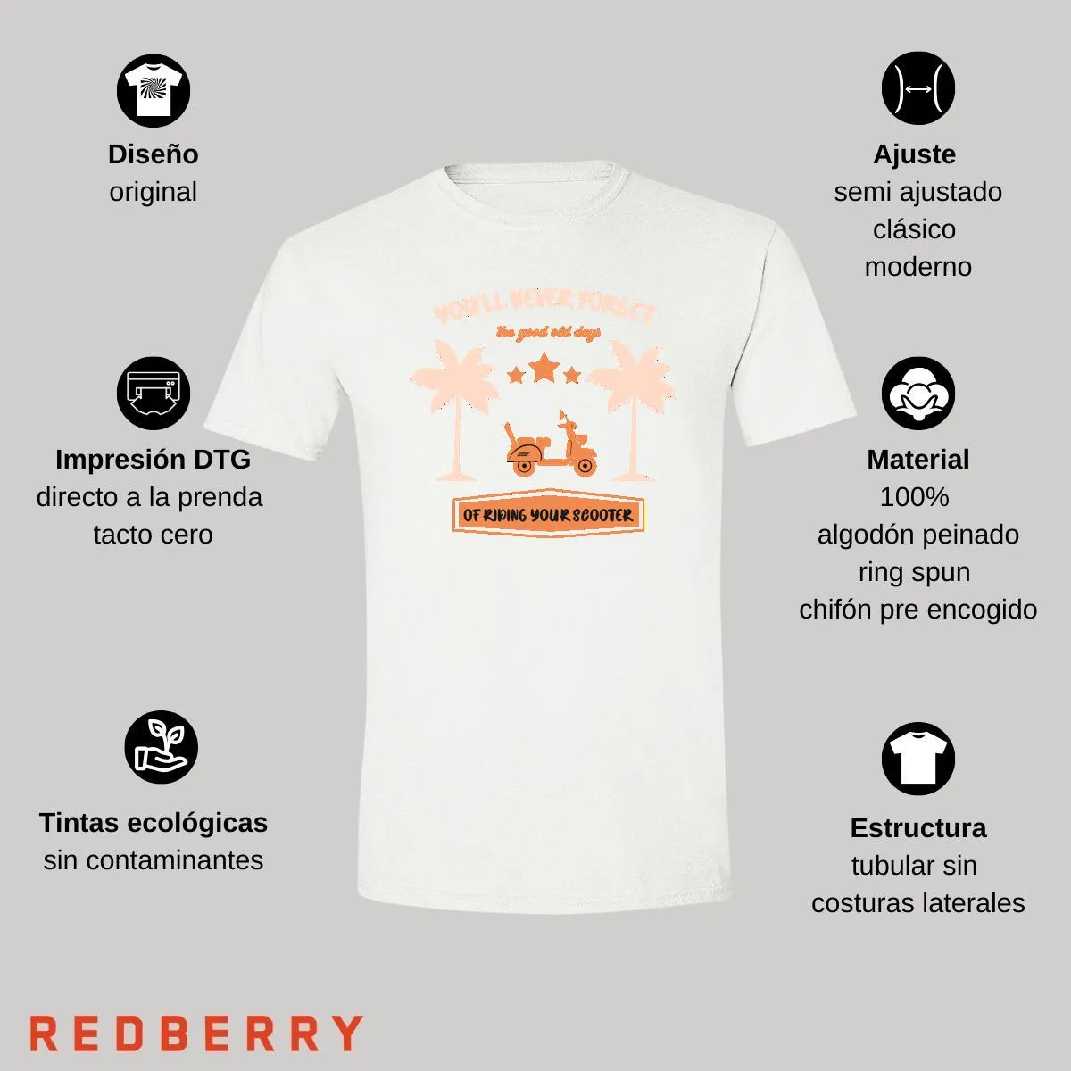 Playera Hombre Scooter Vespa Vintage SC1050