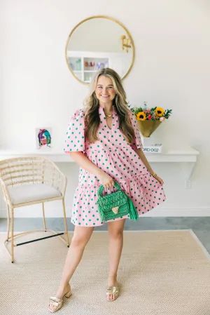 Polka Dot V-Neck Dress
