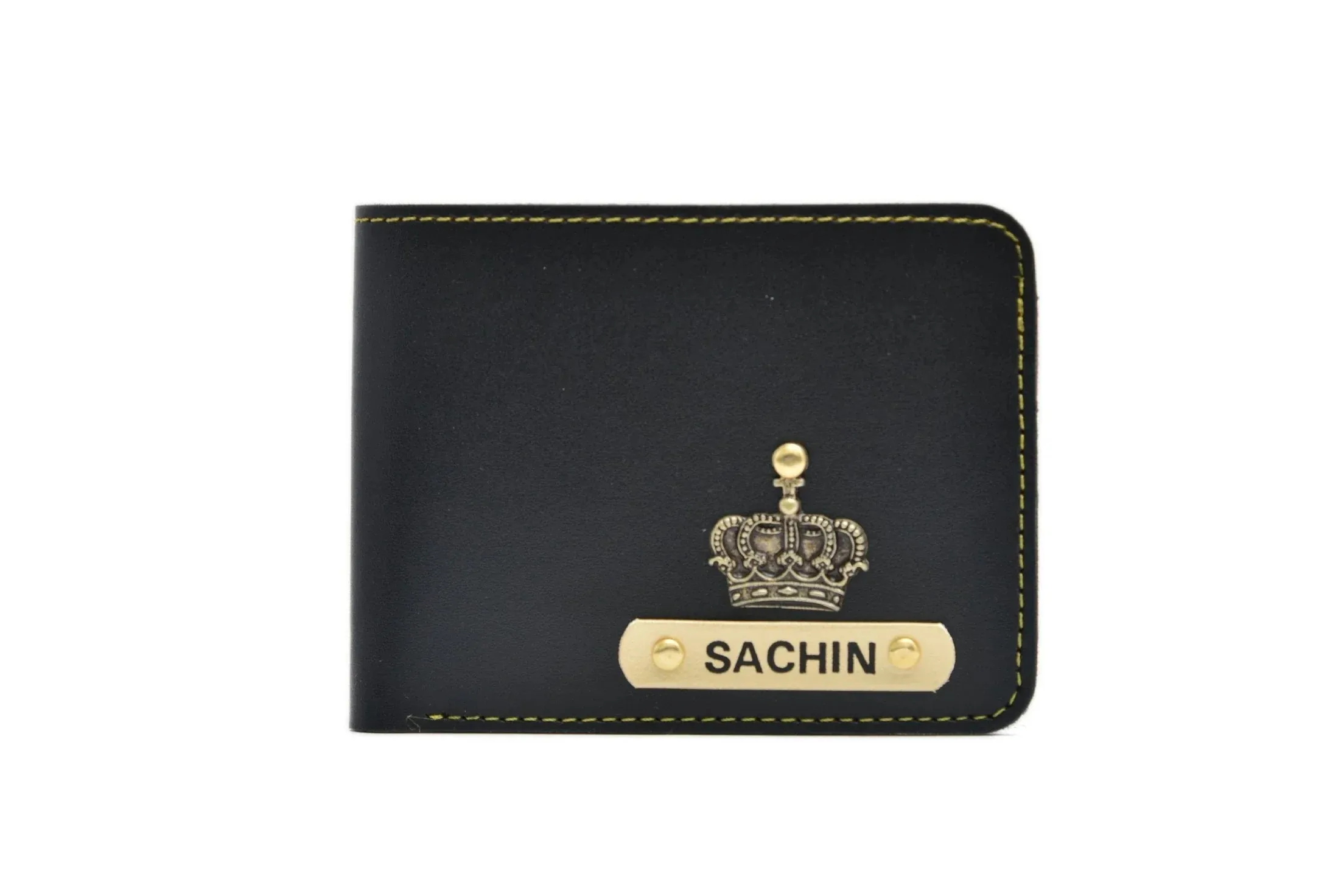 Premium Lady Wallet & Men's Wallet & Personalised Couple Rainbow Classic WaterBottle - Black