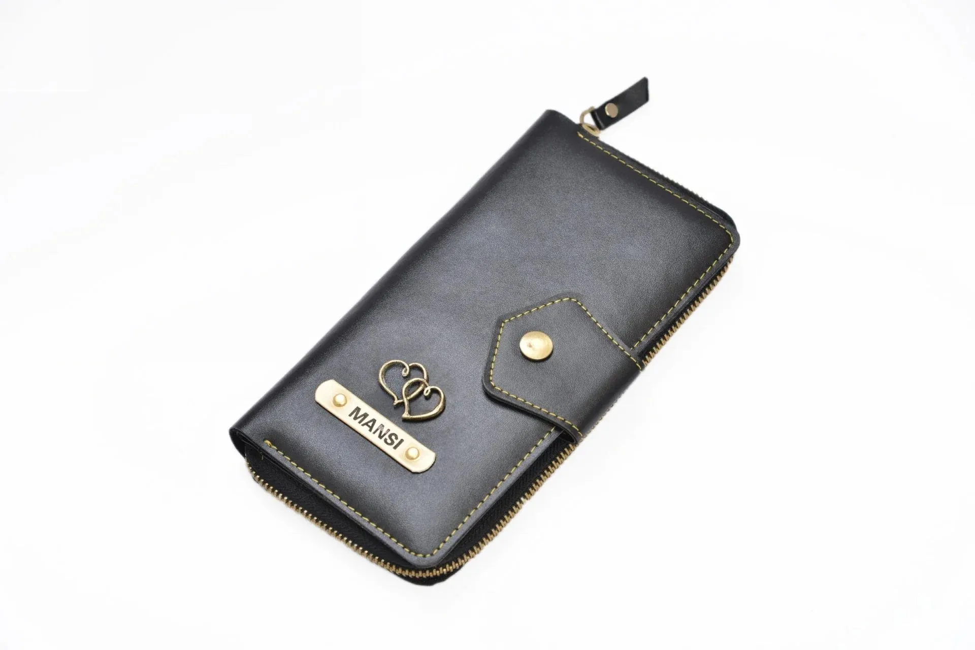 Premium Lady Wallet & Men's Wallet & Personalised Couple Rainbow Classic WaterBottle - Black