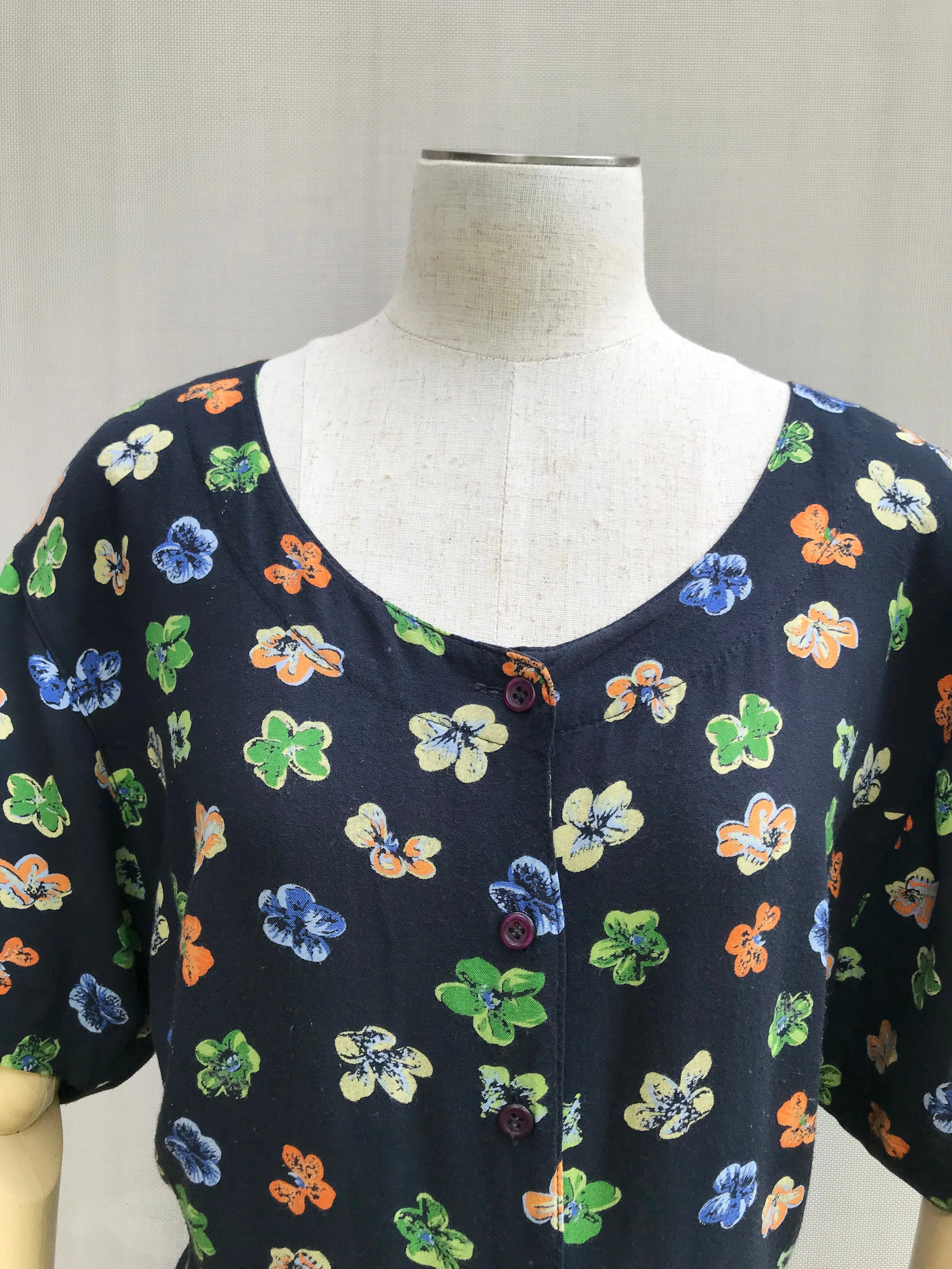 Pretty Floral Tea Dress With Back-tie