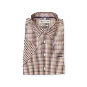 Pringle Men's Roben Short Sleeve Shirt Burgundy