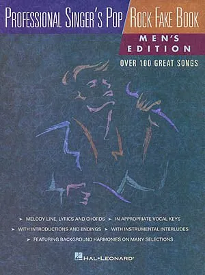 Professional Singer's Pop Rock Fake Book, Men's Edition