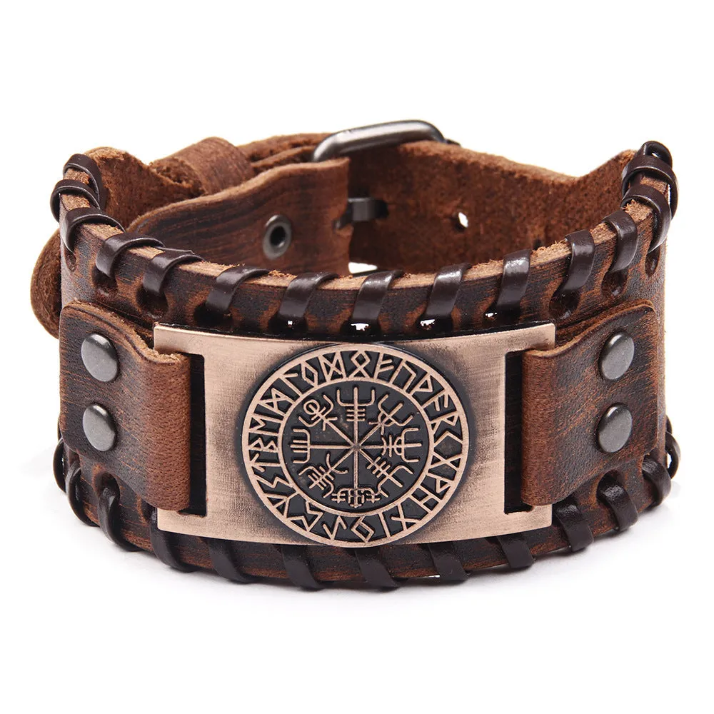 Pulseira de Couro Vintage